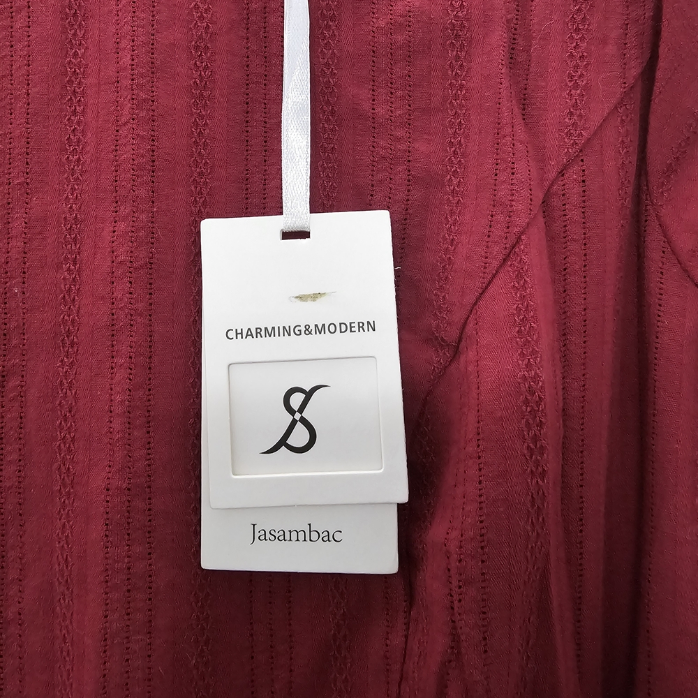 Red Ruffled Smocked Midi Sundress - Picture 2 of 7